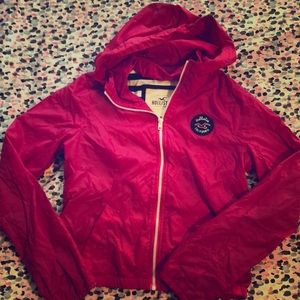 Hollister hot pink windbreaker